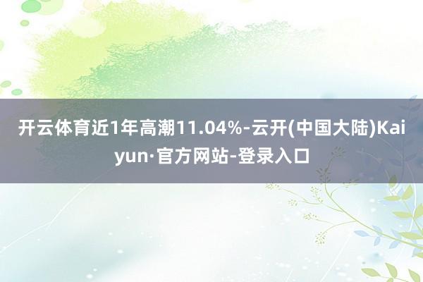 开云体育近1年高潮11.04%-云开(中国大陆)Kaiyun·官方网站-登录入口