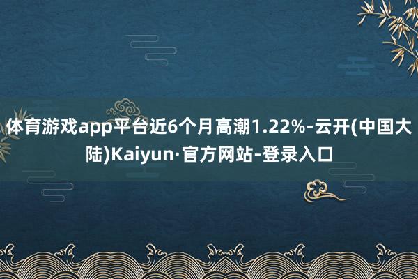 体育游戏app平台近6个月高潮1.22%-云开(中国大陆)Kaiyun·官方网站-登录入口