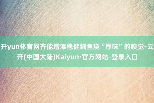 开yun体育网齐能增添稳健鲷鱼烧“厚味”的嗅觉-云开(中国大陆)Kaiyun·官方网站-登录入口