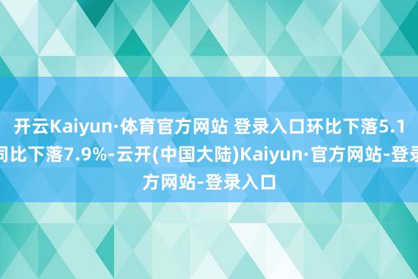 开云Kaiyun·体育官方网站 登录入口环比下落5.1%、同比下落7.9%-云开(中国大陆)Kaiyun·官方网站-登录入口